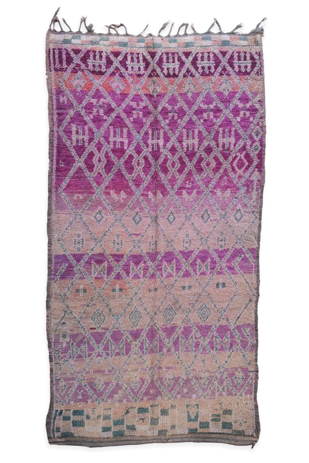 Purple Moroccan Rug 11.4 x 5.5 ft / 346 x 170 cm - Surcoma