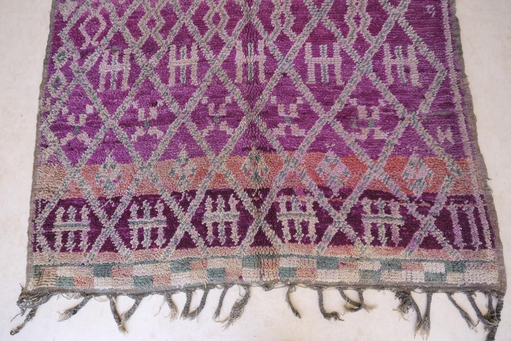 Purple Moroccan Rug 11.4 x 5.5 ft / 346 x 170 cm - Surcoma