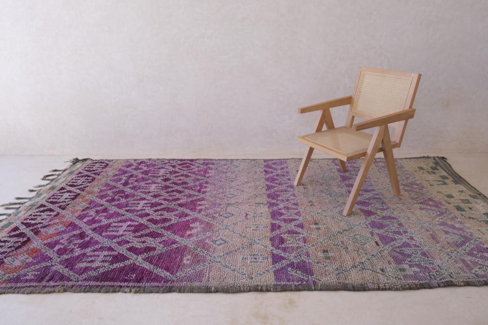 Purple Moroccan Rug 11.4 x 5.5 ft / 346 x 170 cm - Surcoma
