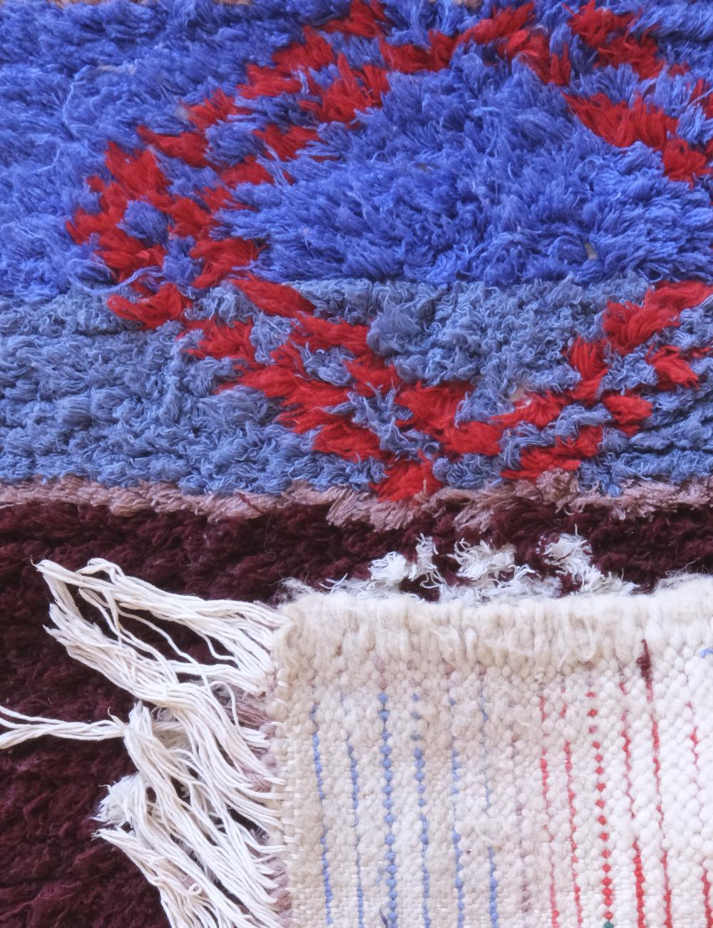 Colorful Moroccan Handwoven Accent Rug 5.9 x 2.4 ft / 179 x 73 cm