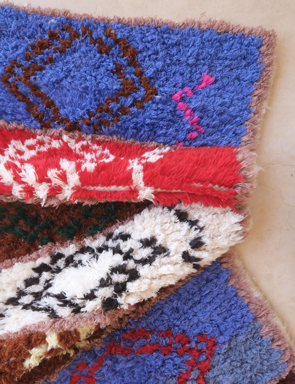 Colorful Moroccan Handwoven Accent Rug 5.9 x 2.4 ft / 179 x 73 cm