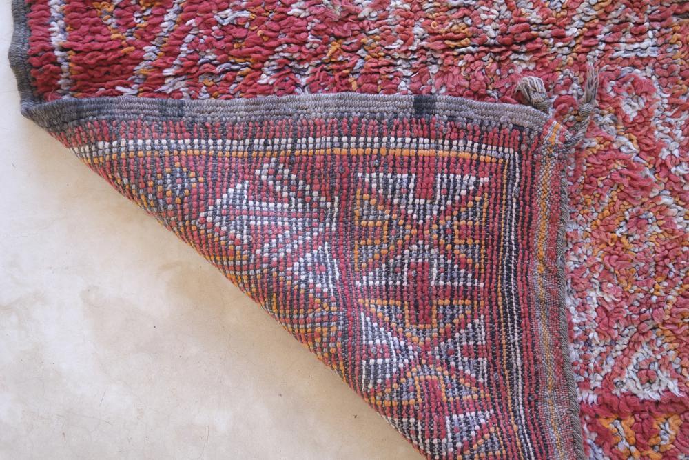 Moroccan Small Beni MGuild Red Rug 4.5 x 3.3 ft / 137 x 103 cm - Surcoma