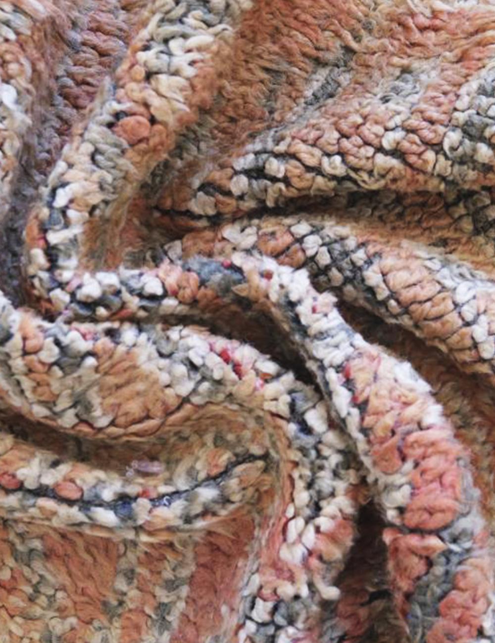 Terracotta Vintage Moroccan Rug 7.6 x 6.7 ft / 233 x 205 cm