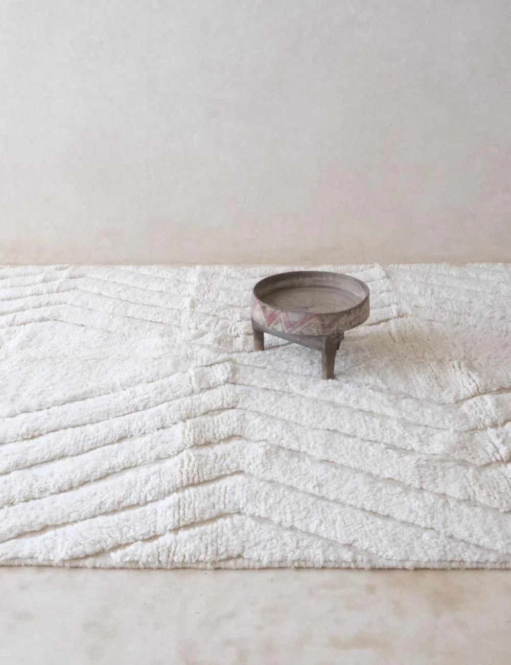 White Beni Ourain Rug 9.5 x 7 ft / 291 x 214 cm - Surcoma