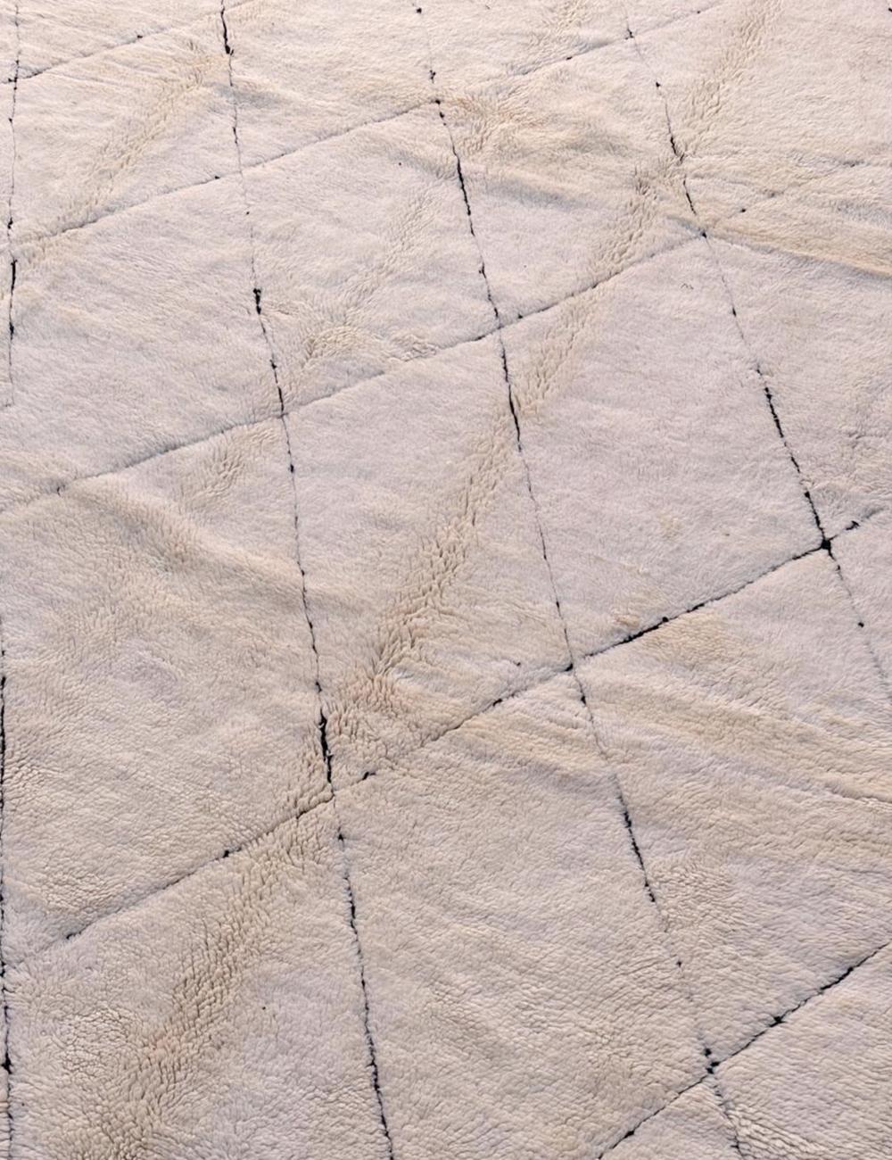 White Luxury Beni Mrirt Rug 11.4 x 8.9 ft / 346 x 272 cm