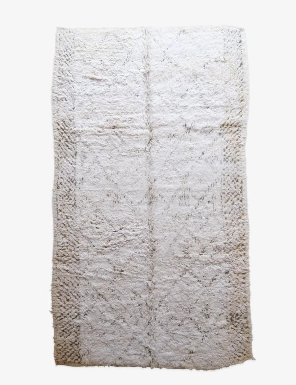 White Moroccan Rug 10.4 x 5.9 ft / 318 x 180 cm - Surcoma