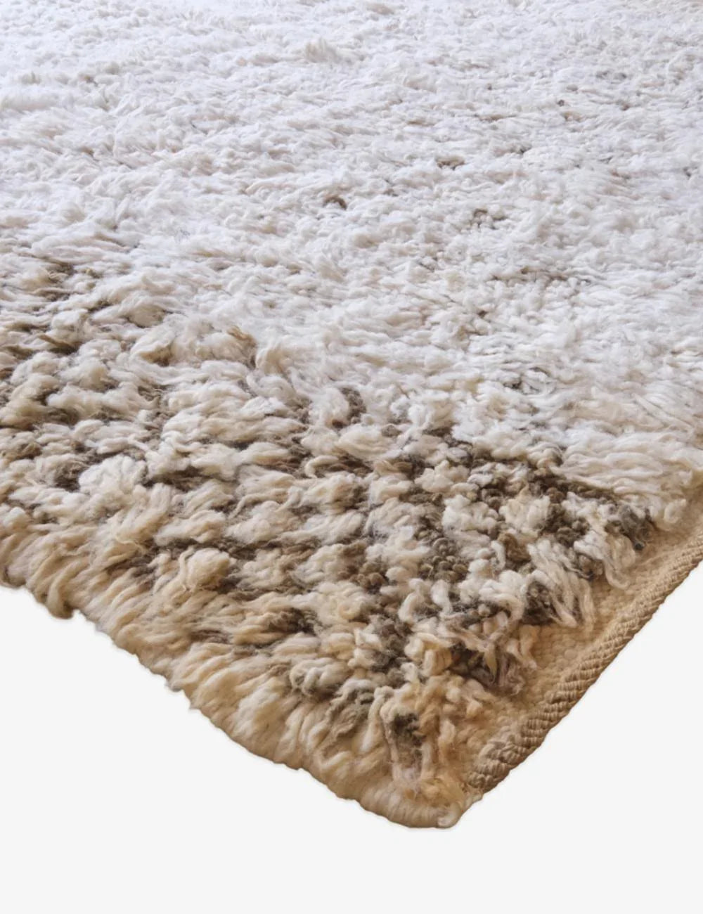 White Moroccan Rug 10.4 x 5.9 ft / 318 x 180 cm - Surcoma