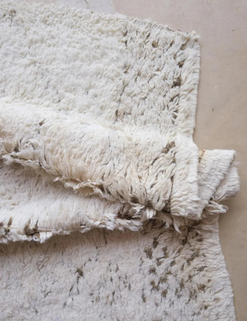 White Moroccan Rug 10.4 x 5.9 ft / 318 x 180 cm - Surcoma