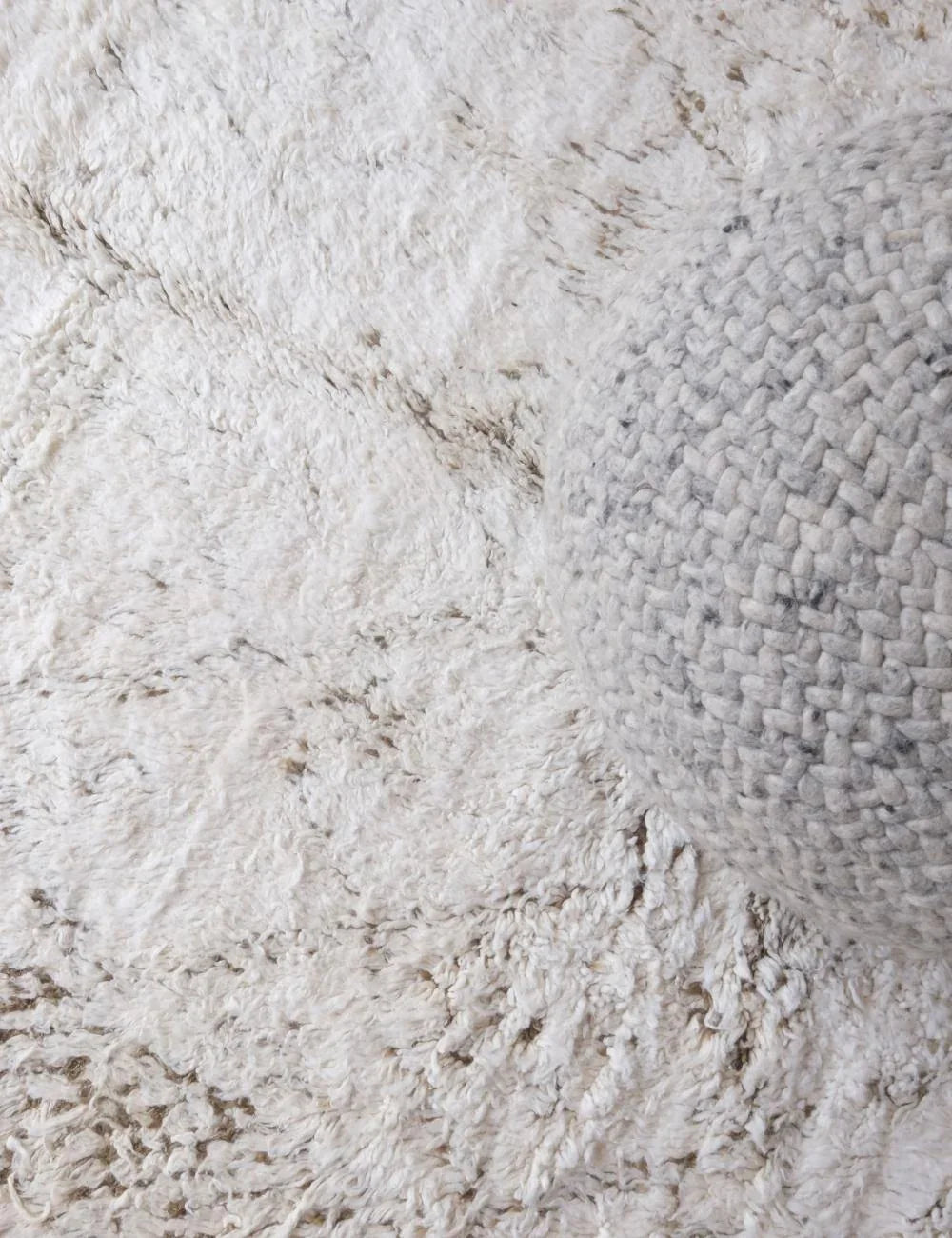 White Moroccan Rug 10.4 x 5.9 ft / 318 x 180 cm - Surcoma