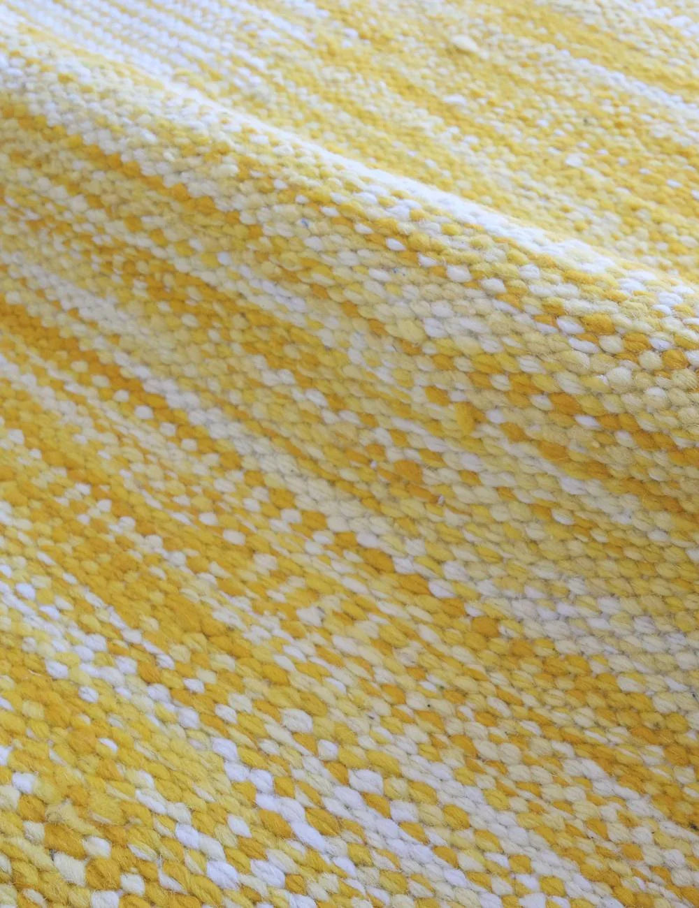 Yellow Flatwoven Moroccan Rug 10.2 x 6.4 ft / 311 x 197 cm - Surcoma