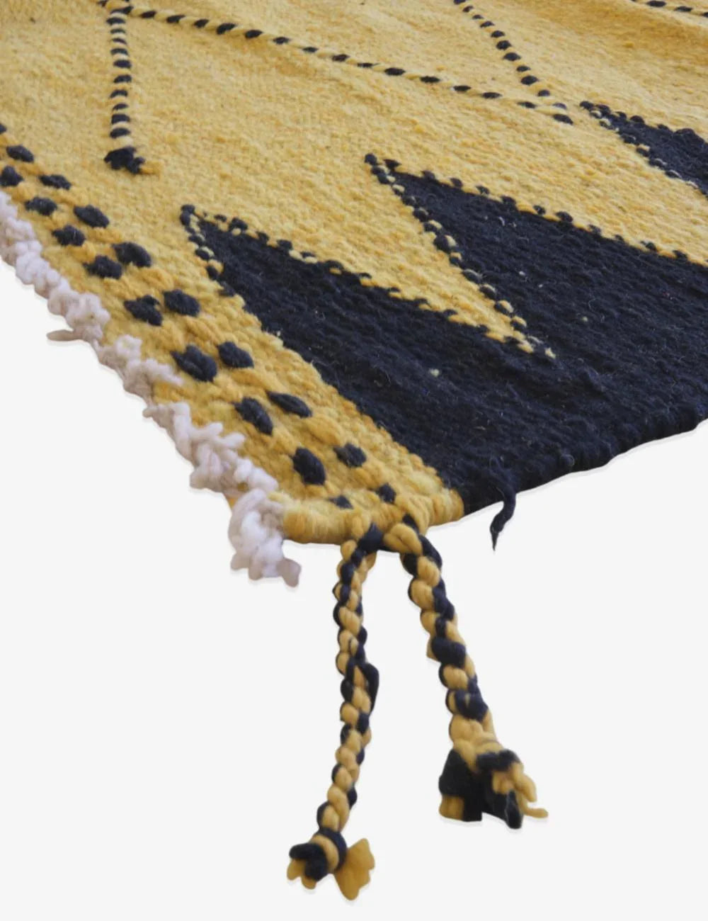 Yellow Moroccan Kilim Modern Rug 8.7 x 4.9 ft / 264 x 150 cm - Surcoma