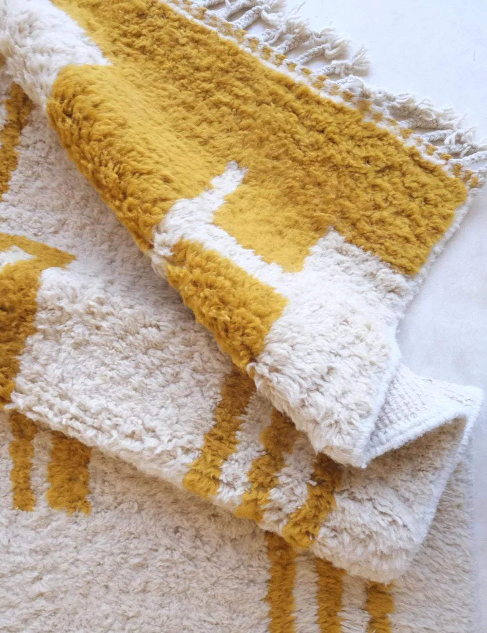 Yellow Moroccan Modern Area Rug 11.4 x 8 ft / 346 x 245 cm - Surcoma