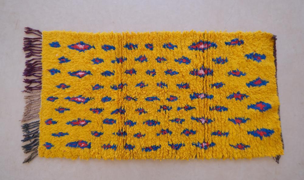 Moroccan Vibrant Lemon Yellow Rug 5.6 x 3 ft / 172 x 92 cm - Surcoma