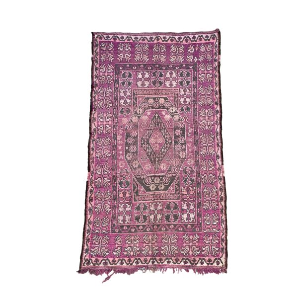 Habdmade 6x11 Purple with Gray Traditional Berber Rug