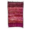 Handmade 6x10 Purple and Pink Mid-Century Modern Berber Wool Rug