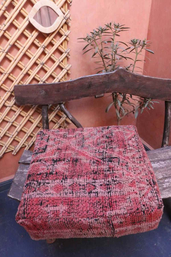 Mid - Century Modern Medium Pile Mixed Wool & Cotton Marmoucha