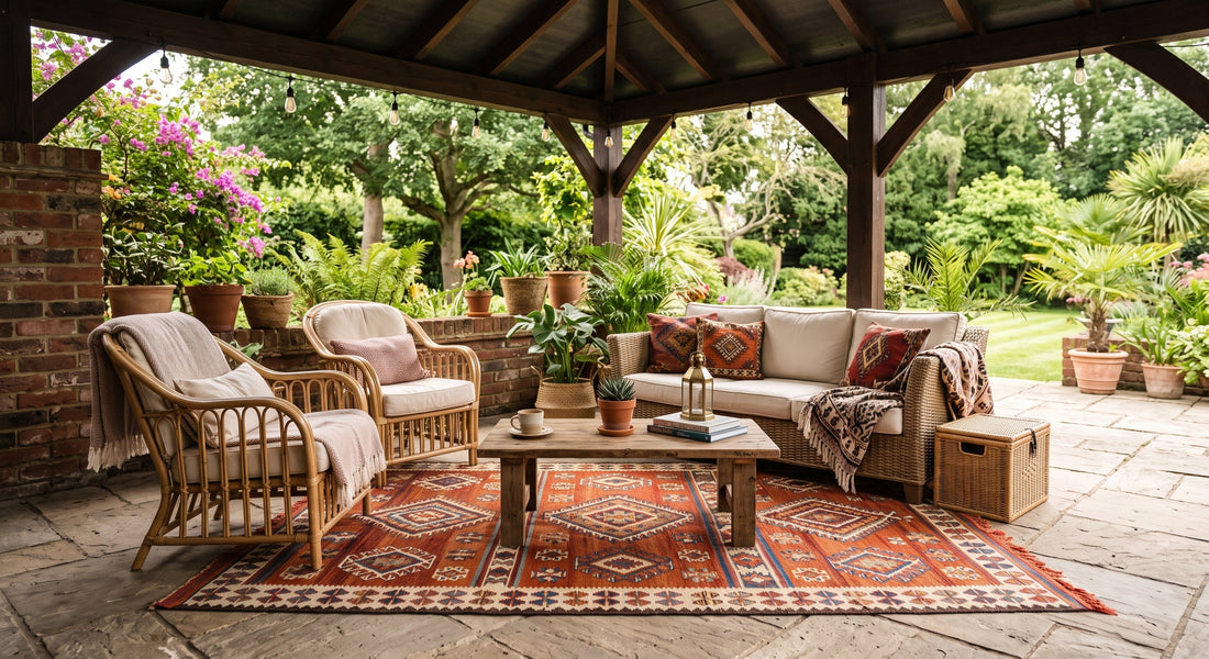 Can You Put a Wool Kilim on a Covered Outdoor Patio?