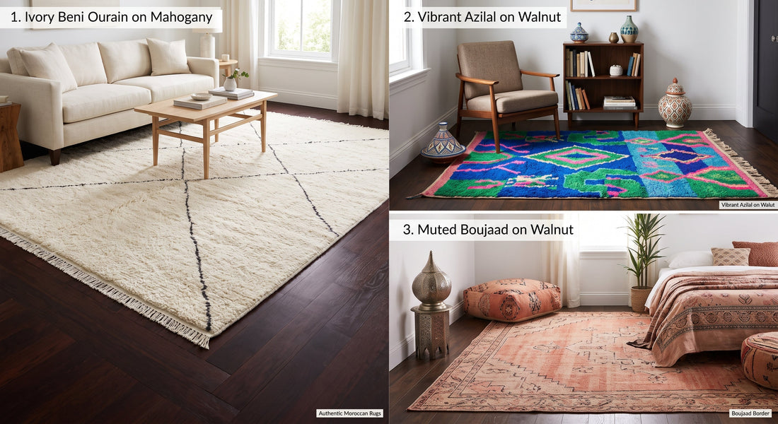Styling Dark Floors: Which Moroccan Rugs Pop Best on Mahogany and Walnut