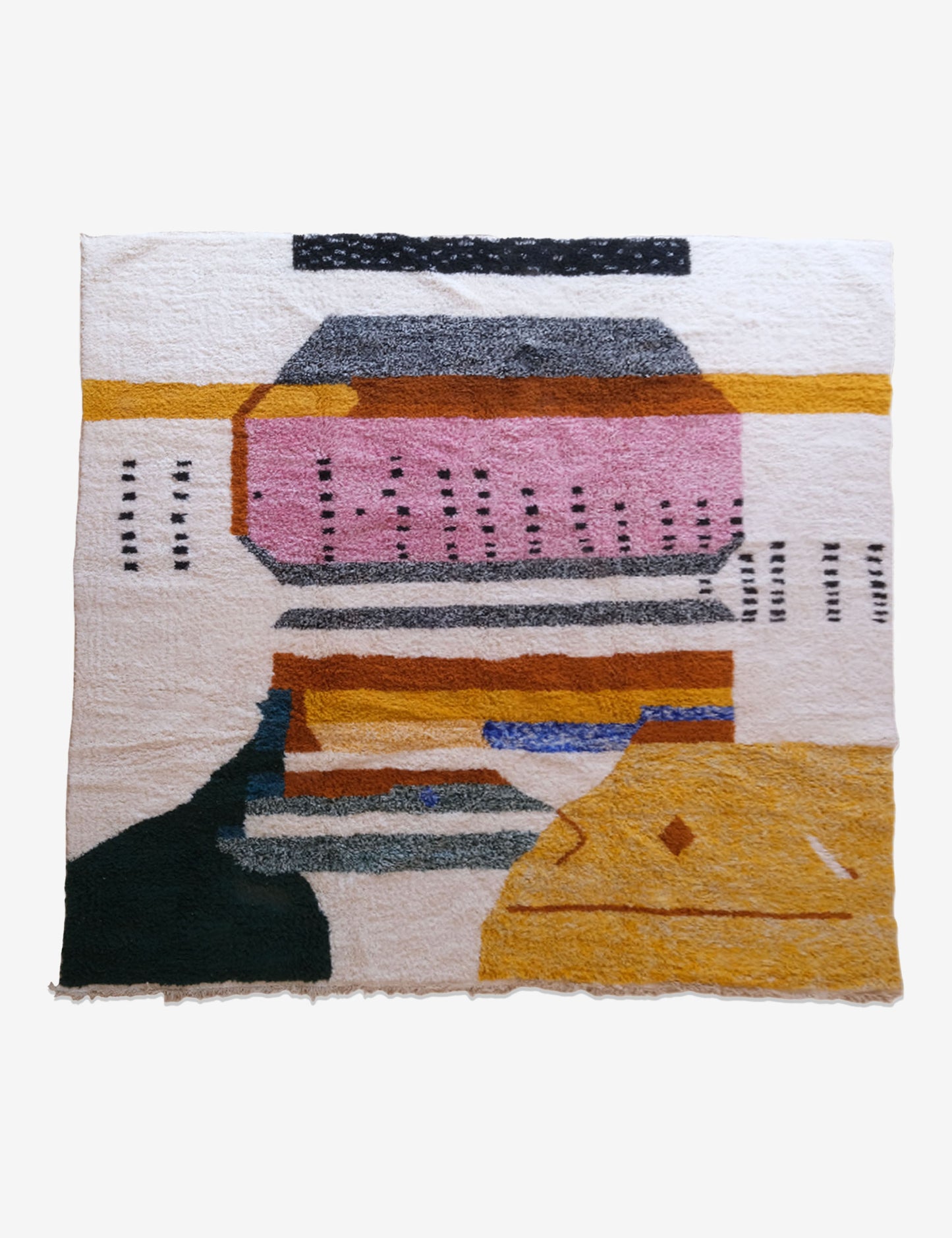 Moroccan Square Boujad Wool Rug 11.2 x 11.1 ft / 340 x 340 cm - Surcoma