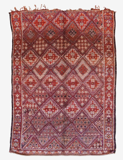 1960s Moroccan Beni M'Guild Wool Rug 9 x 6.4 ft / 274 x 195 cm - Surcoma