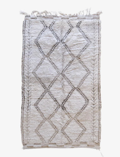 1960s Moroccan Beni Ourain Wool Rug 10.6 x 6.1 ft / 322 x 188 cm - Surcoma