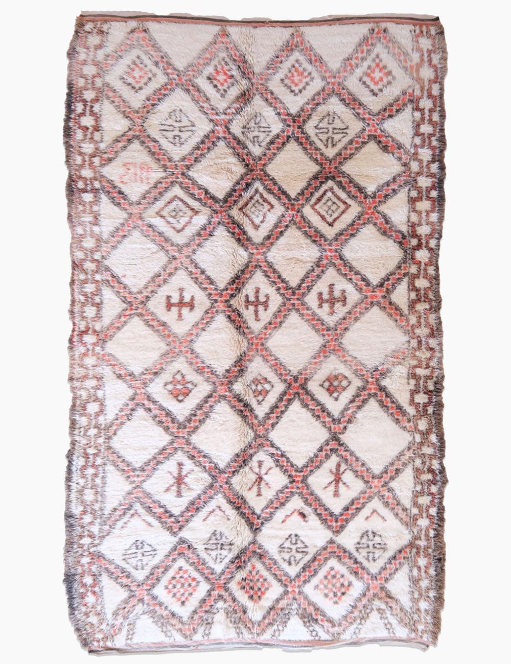 Authentic Moroccan Beni Ourain Wool Rug 12 x 6.4 ft / 366 x 195 cm - Surcoma