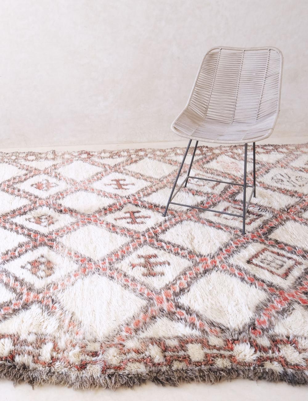 Authentic Moroccan Beni Ourain Wool Rug 12 x 6.4 ft / 366 x 195 cm - Surcoma