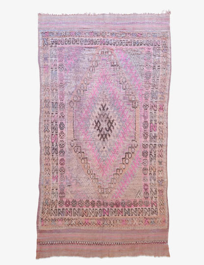 1960s Moroccan Handwoven Tribal Wool Rug 11 x 5.45 ft / 334 x 166 cm - Surcoma