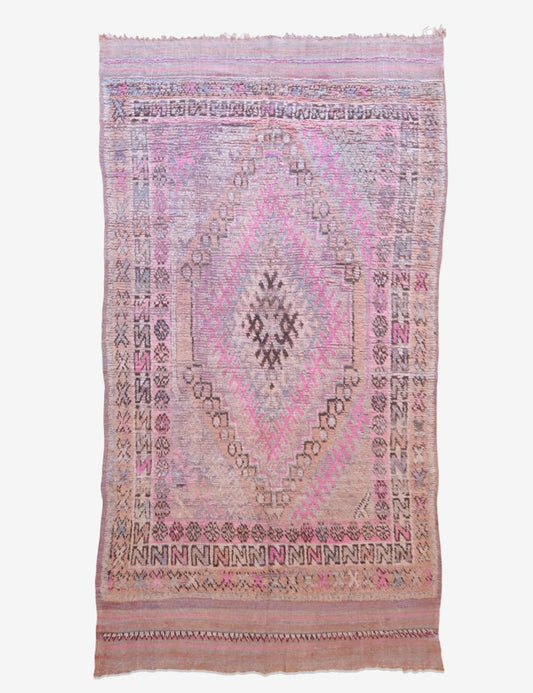 1960s Moroccan Handwoven Tribal Wool Rug 11 x 5.45 ft / 334 x 166 cm