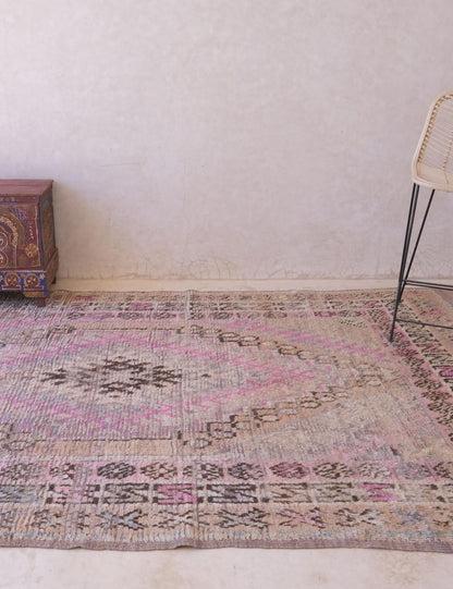 1960s Moroccan Handwoven Tribal Wool Rug 11 x 5.45 ft / 334 x 166 cm - Surcoma