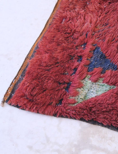 Moroccan Red Zayan Wool Rug 9.5 x 5.7 ft / 289 x 174 cm - Surcoma