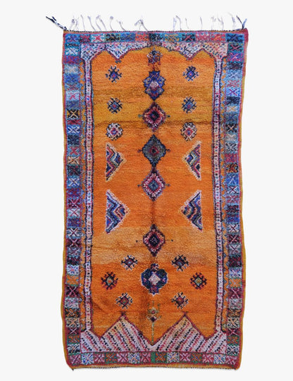 Moroccan Taznakht Wool Rug 8.3 x 4.2 ft / 252 x 129 cm - Surcoma