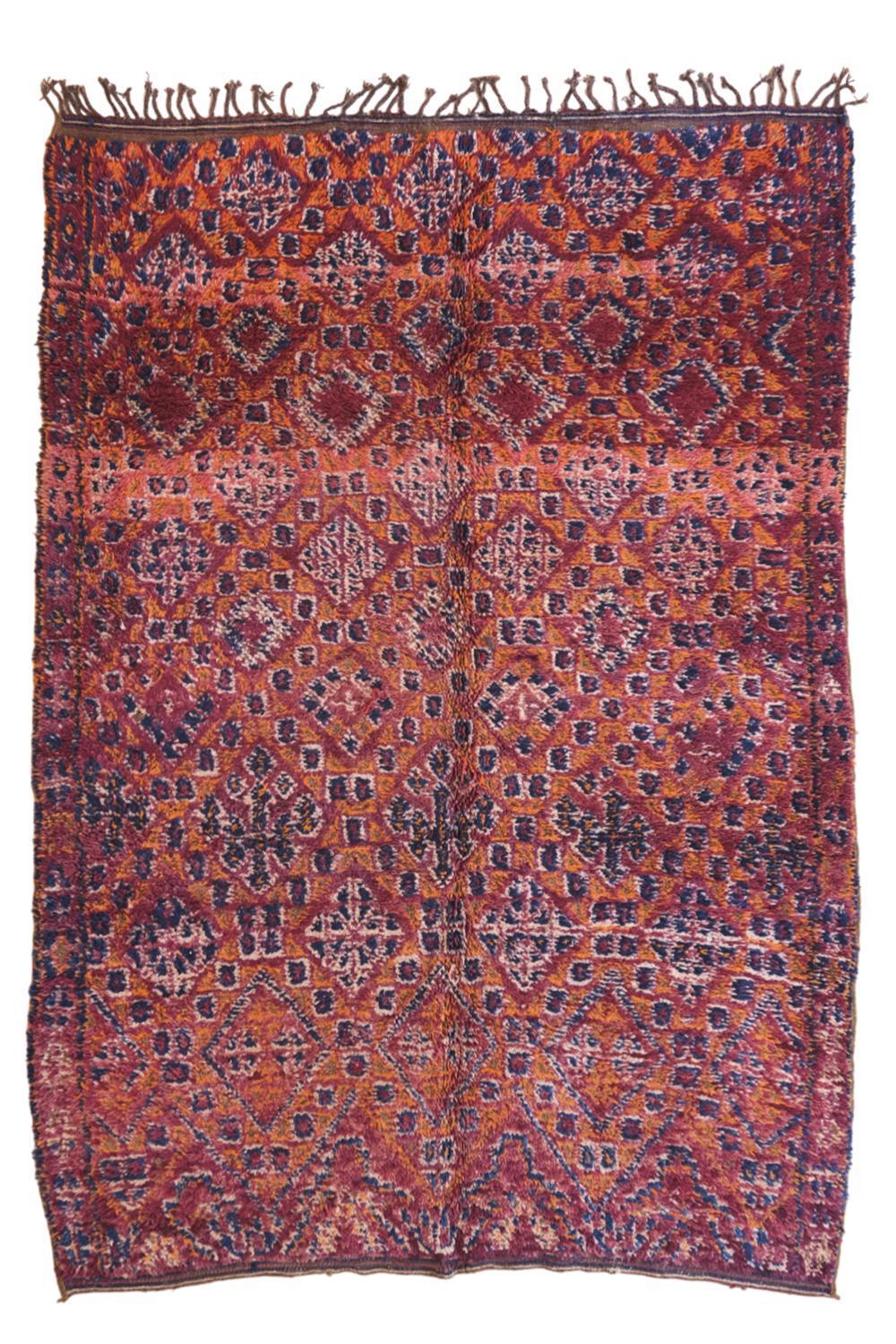 Moroccan Beni M'Guild Wool Rug 9.1x6.2 ft / 276x191 cm - Surcoma