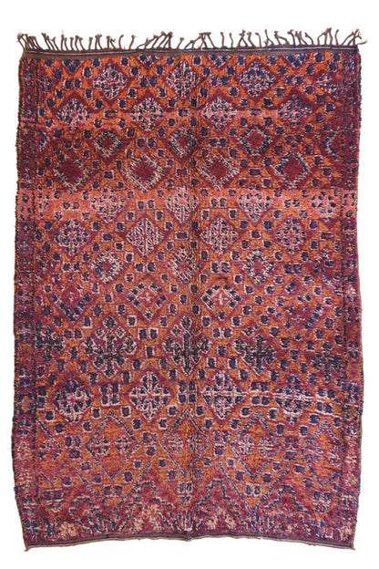 Moroccan Beni MGuild Wool Rug 9.1 x 6.2 ft / 276 x 191 cm - Surcoma