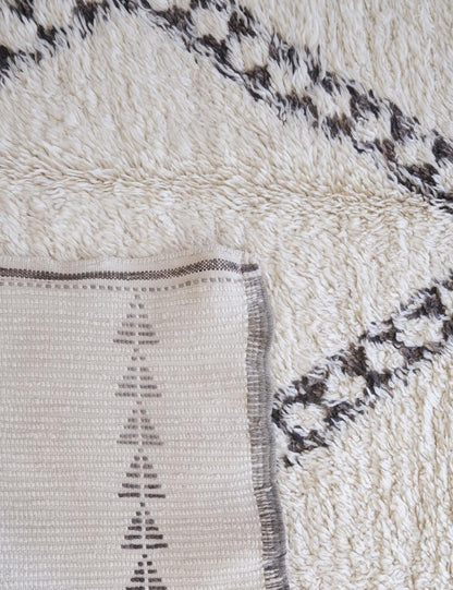 Handmade Moroccan Beni Ourain Rug 12.5 x 6.5 ft / 382 x 199 cm - Surcoma