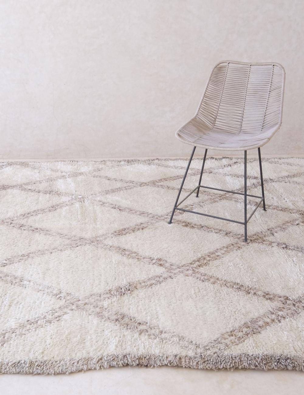 Moroccan Beni Ourain Wool Rug 14.1 x 6.6 ft / 429 x 203 cm - Surcoma
