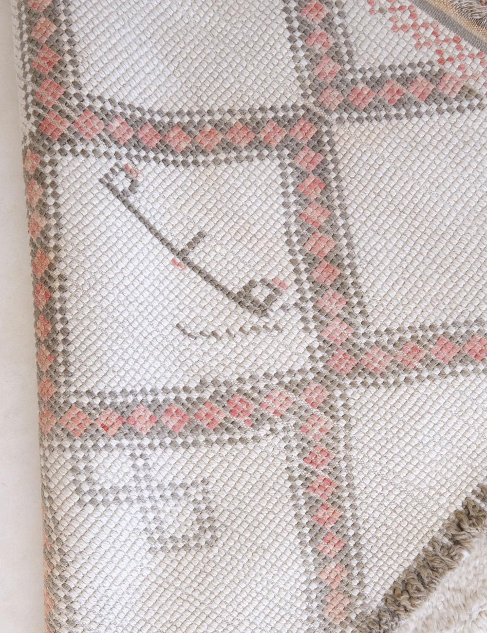 Off-White Moroccan Beni Ourain Rug 11.2 x 6.2 ft / 340 x 191 cm - Surcoma