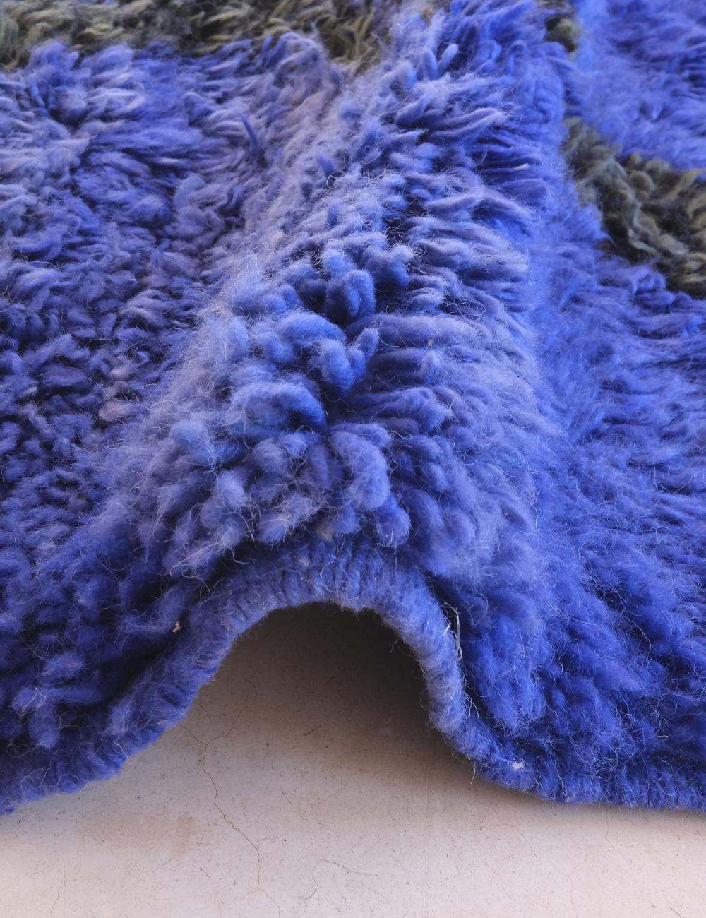 Indigo Blue Moroccan Rug 10.6 x 7.1 ft / 322 x 218 cm - Surcoma