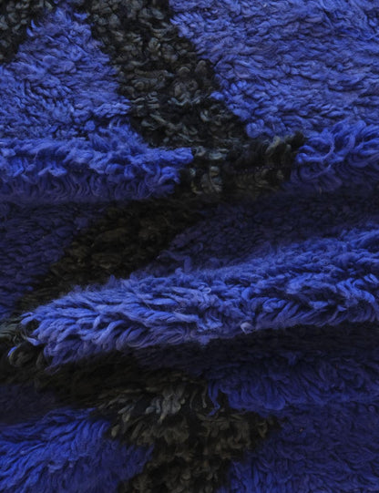 Indigo Blue Moroccan Rug 10.6 x 7.1 ft / 322 x 218 cm - Surcoma