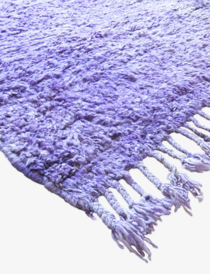 1980s Moroccan Blue Solid Wool Rug 6.9 x 6.2 ft / 210 x 190 cm - Surcoma