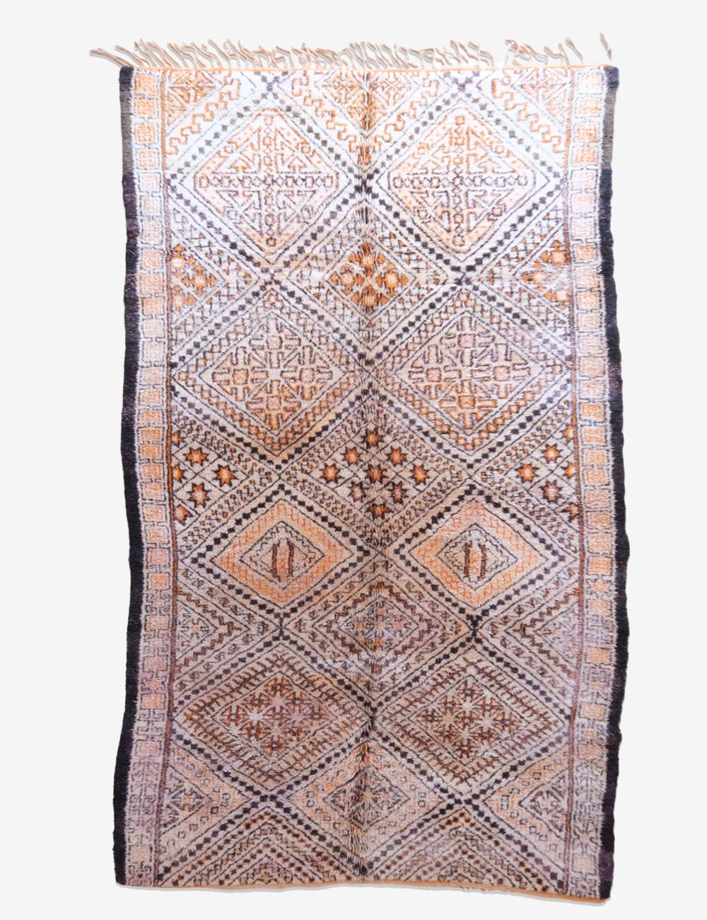 Moroccan Collectible Beni Ourain Wool Rug 13.4 x 7 ft / 407 x 215 cm