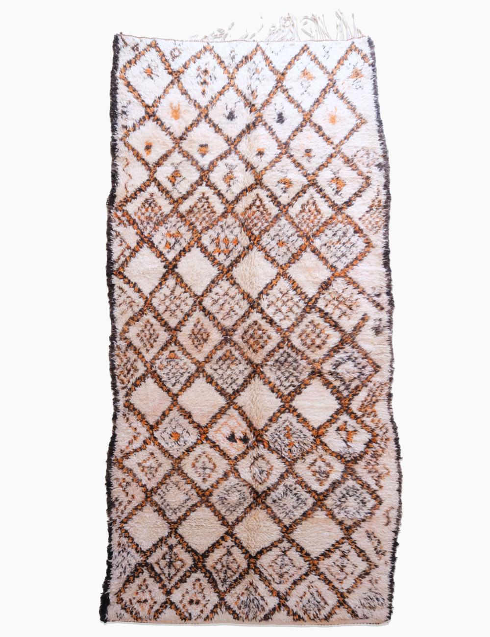 Moroccan Ivory Wool Rug 14.7 x 6.6 ft / 447 x 204 cm - Surcoma