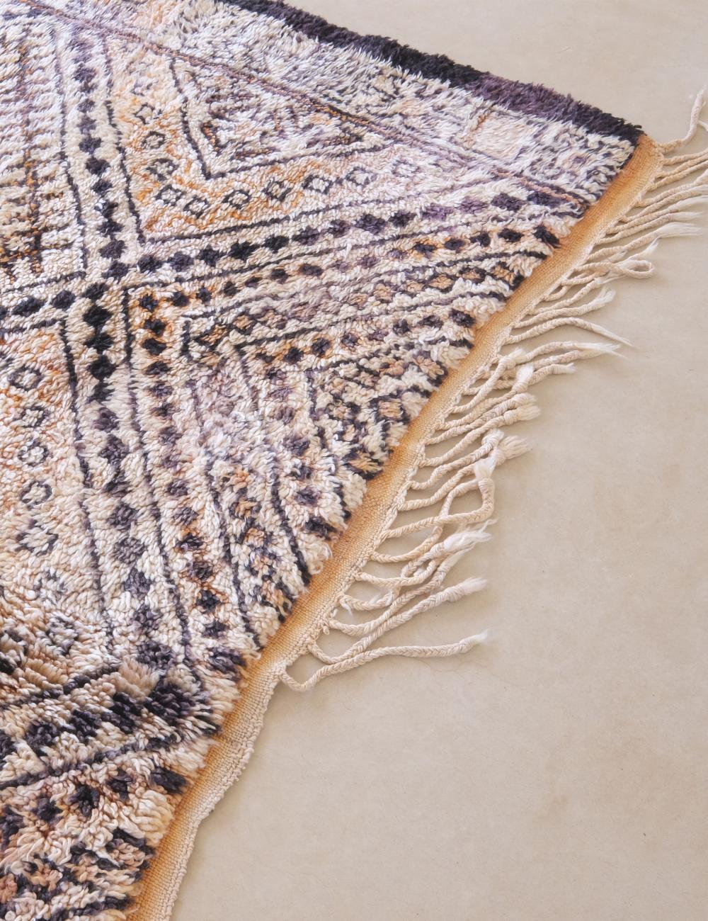 Moroccan Collectible Beni Ourain Wool Rug 13.4 x 7 ft / 407 x 215 cm