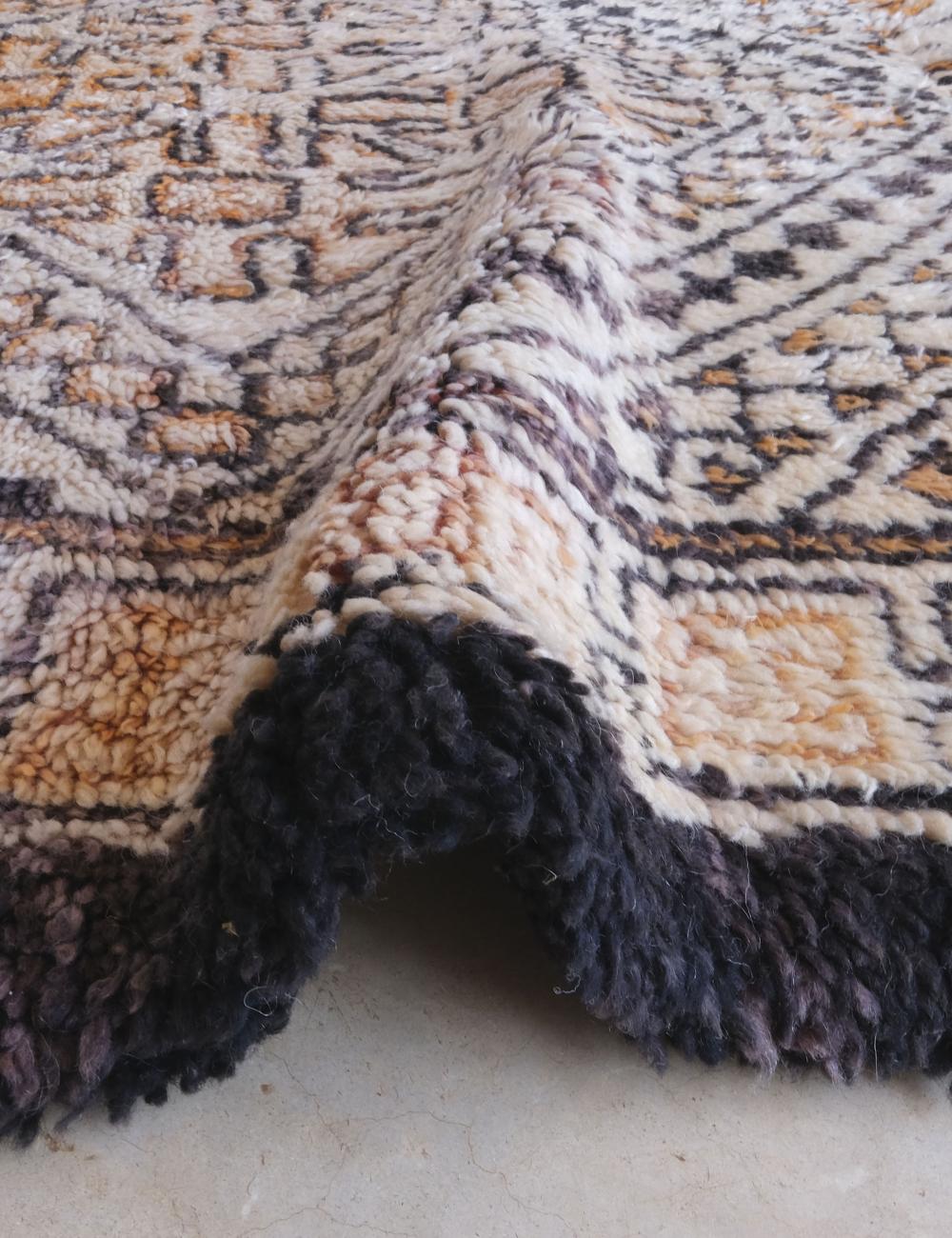 Moroccan Collectible Beni Ourain Wool Rug 13.4 x 7 ft / 407 x 215 cm