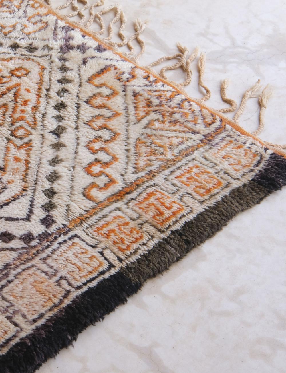 Moroccan Collectible Beni Ourain Wool Rug 13.4 x 7 ft / 407 x 215 cm