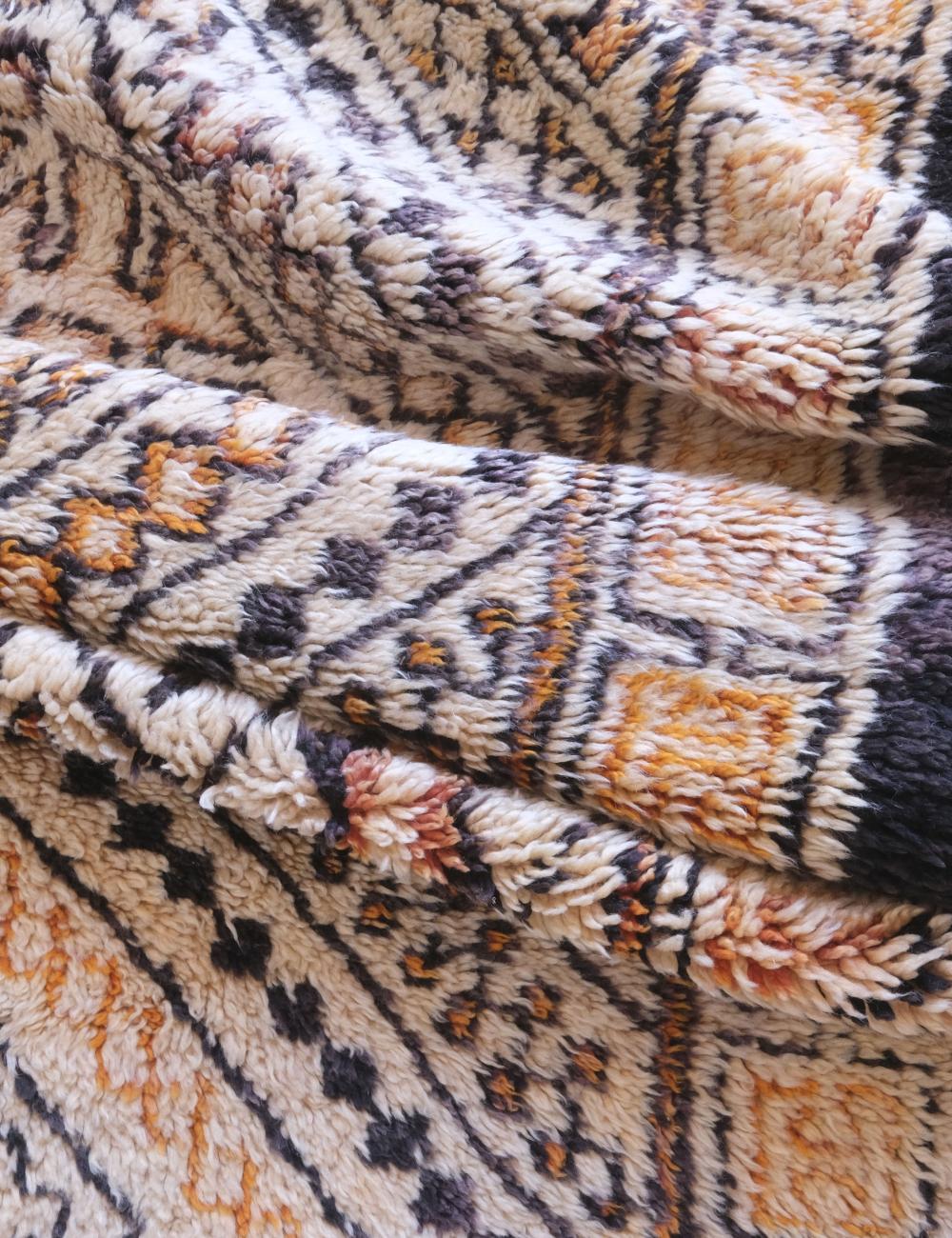 Moroccan Collectible Beni Ourain Wool Rug 13.4 x 7 ft / 407 x 215 cm