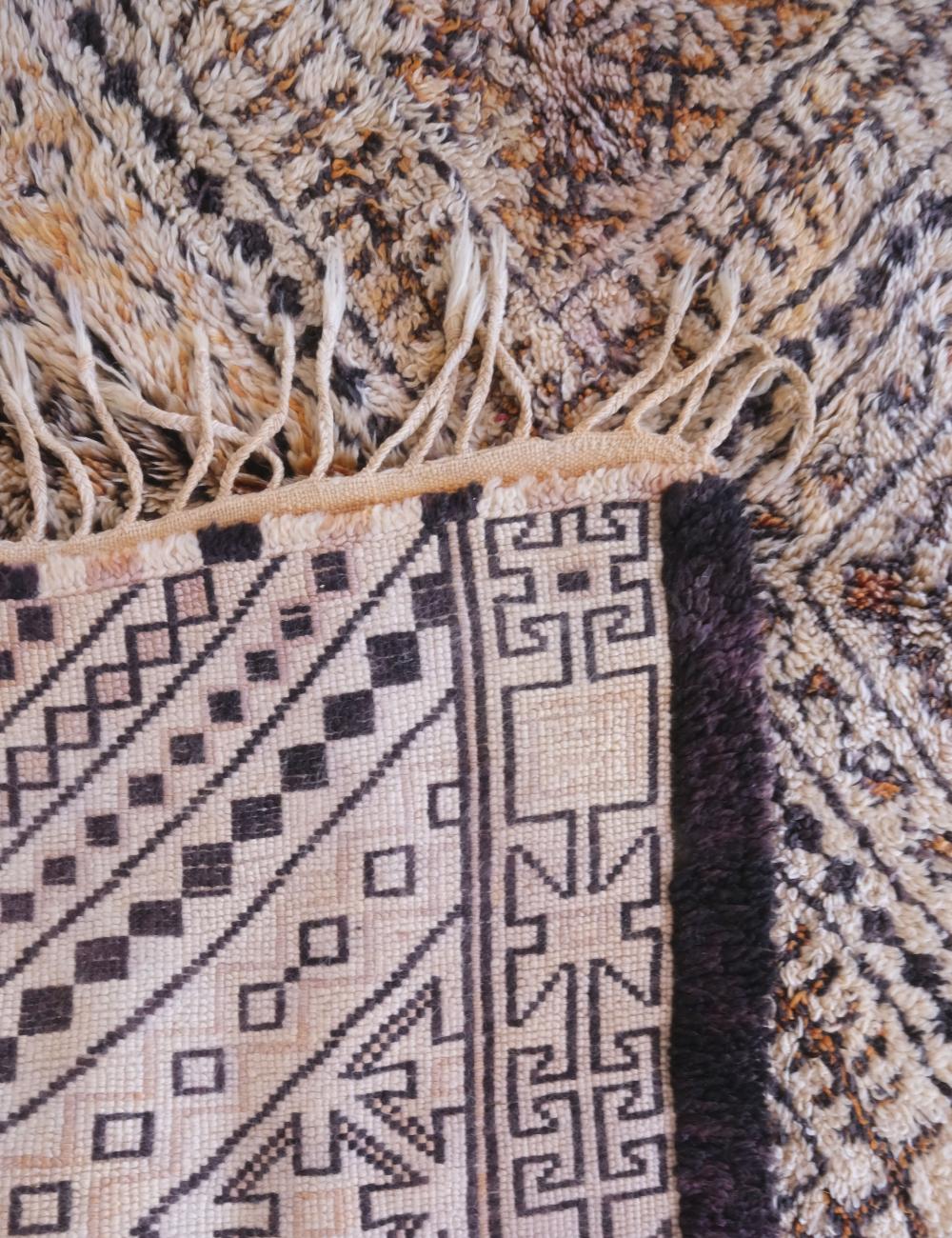 Moroccan Collectible Beni Ourain Wool Rug 13.4 x 7 ft / 407 x 215 cm
