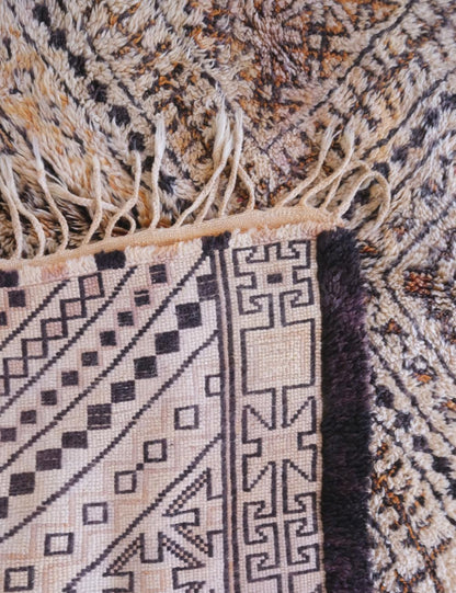 Moroccan Collectible Beni Ourain Wool Rug 13.4 x 7 ft / 407 x 215 cm - Surcoma