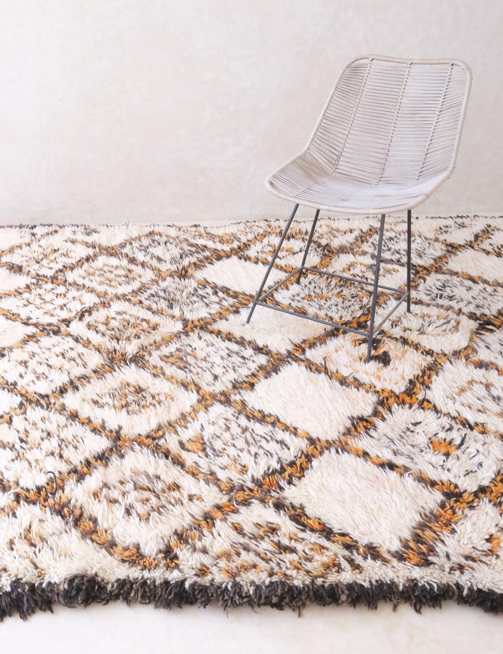 Moroccan Ivory Wool Rug 14.7 x 6.6 ft / 447 x 204 cm - Surcoma