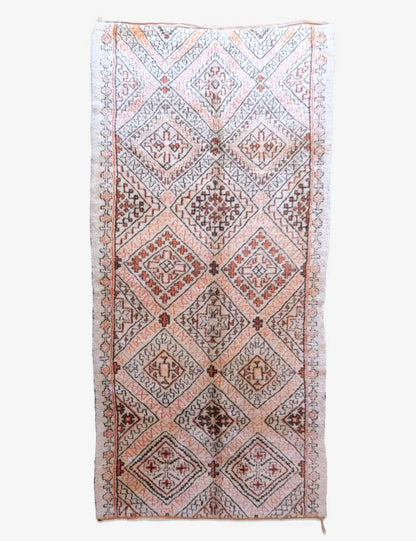 Moroccan Collector Beni Ourain Wool Rug 14.1 x 6.3 ft / 429 x 192 cm - Surcoma